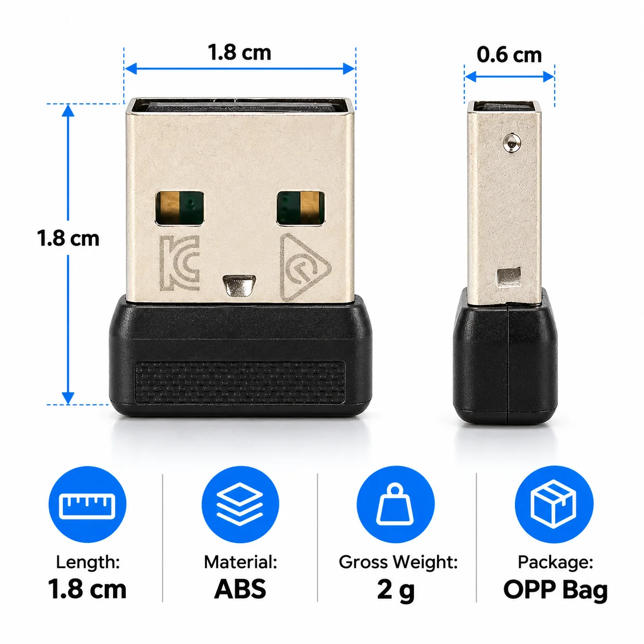 USB Receiver for Logitech G703 Wireless Mouse Replacement Dongle Mini USB Adapter Plug and Play Stable Connection