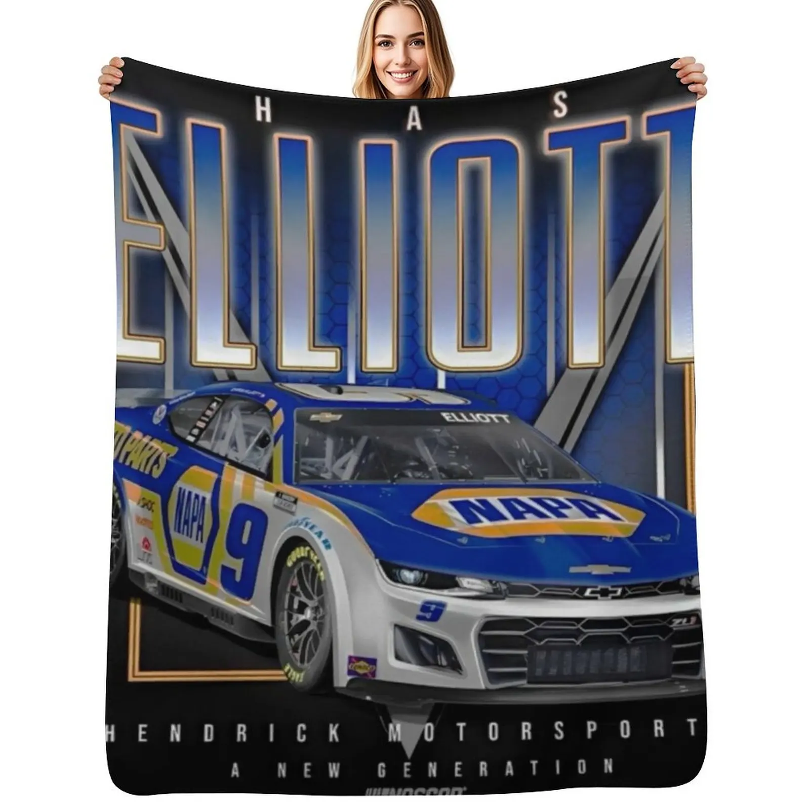 Chase elliott Car Throw Blanket Decorative Beds decorative Bed Fashionable Soft Beds Summer Beddings Shaggy Blankets