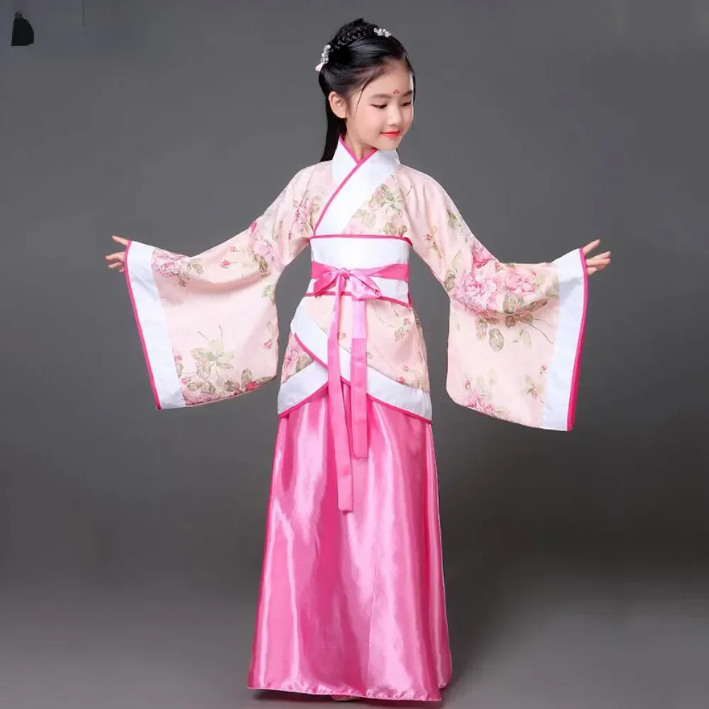 Abiti tradizionali per bambini antichi vestito cinese per ragazze Costume per danza popolare vestito Hanfu per bambini