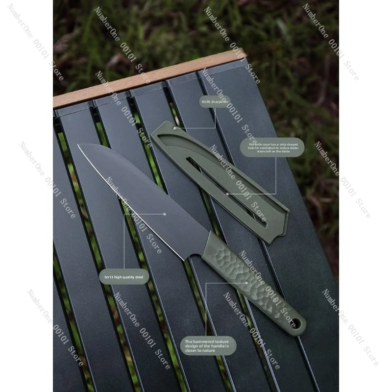 Portable Outdoor BBQ Tool Set, Camping Picnic Kitchenware with Cutting Board & Peeler, Plastic Storage Box Kit