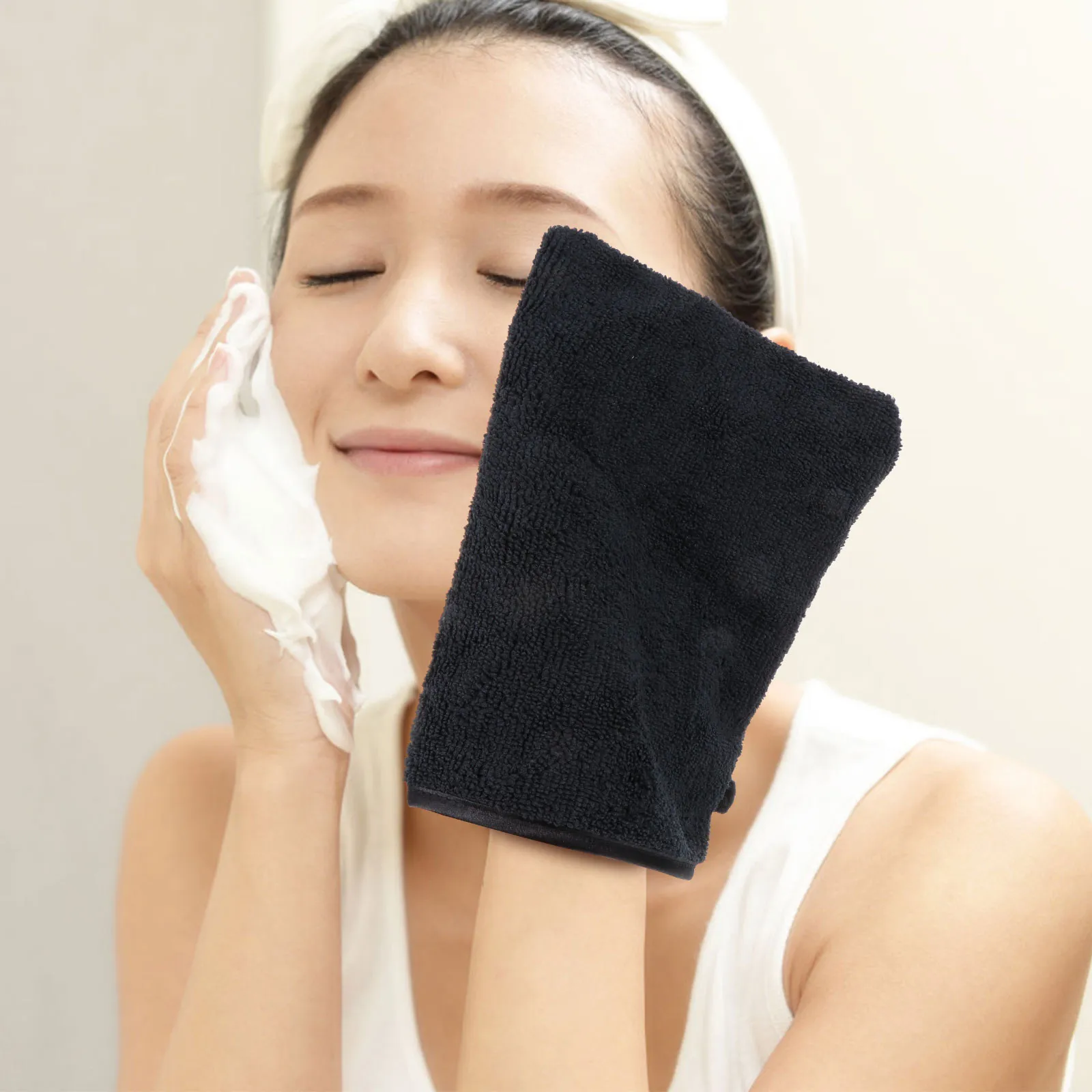 

8Pcs Gentle Exfoliating Face Washing Mitts Reusable Cleansing Gloves for Daily Facial Cleansing Makeup Removal Travel Friendly