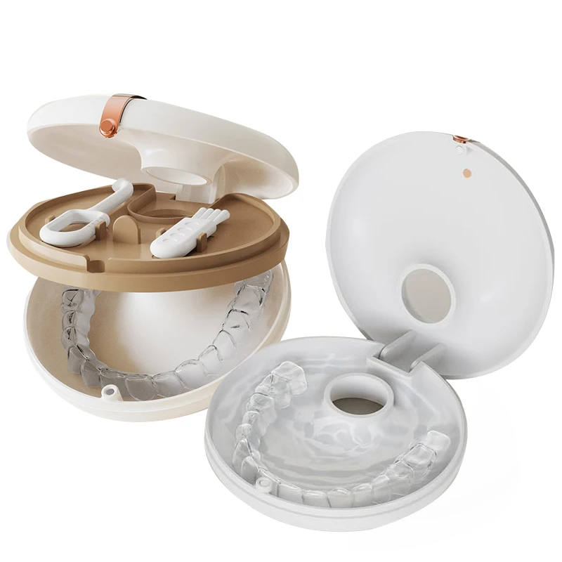 

Retainer Box Fake Teeth Denture Storage Case Mouth Guard Aligner Braces Orthodontics Container Oral Hygiene Supplies Organizer