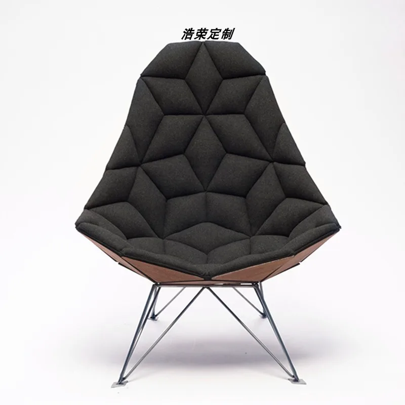 

Designer Chair Fiberglass Square Chair Rhombus Sofa Chair