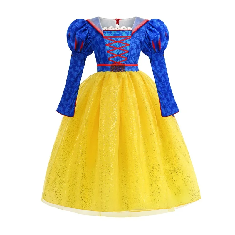 

Snow White Cosplay Dress Gift Mesh Puffed-Sleeve Princess Costumes Halloween Children's Day Stage Fancy Dress Birthday Gift