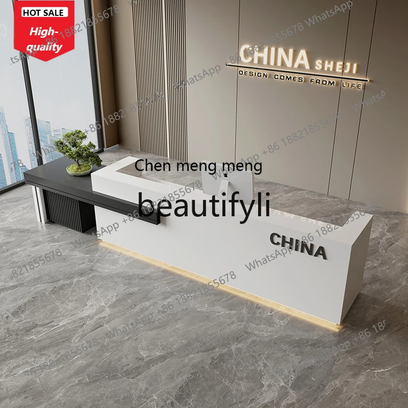 C45 Modern Company Hotel Counter Office Front Desk Reception Desk Bar Beauty Salon checkout page