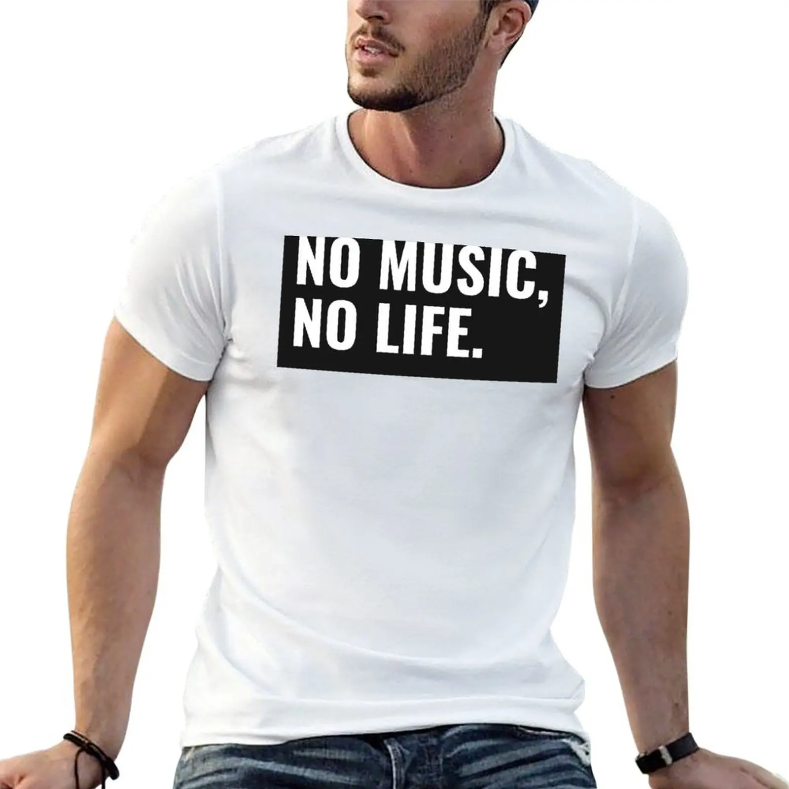 

NO MUSIC NO LIFE T-Shirt man t shirts for men casual man t shirt graphic T-Shirt