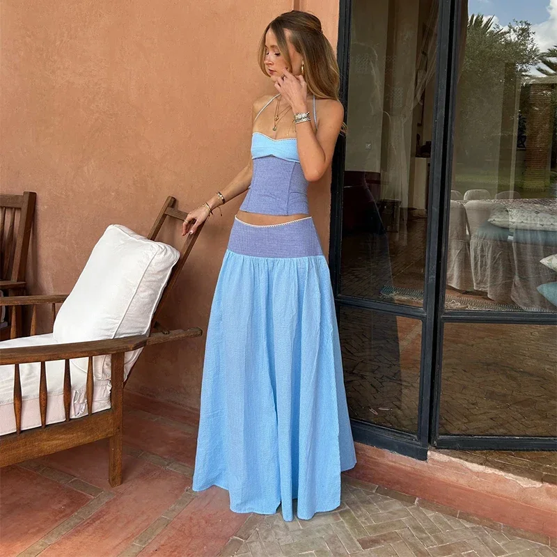 Schicke Gestreifte Damen-Hosenanzüge Mit Langen Ärmeln, Locker Sitzende Einreihige Weite-Bein-Hosen, Damen-Set, Sommer 2026, Weibliche Outfits S203Ad76890Ae47F3A829487C6Fed4D0Cx