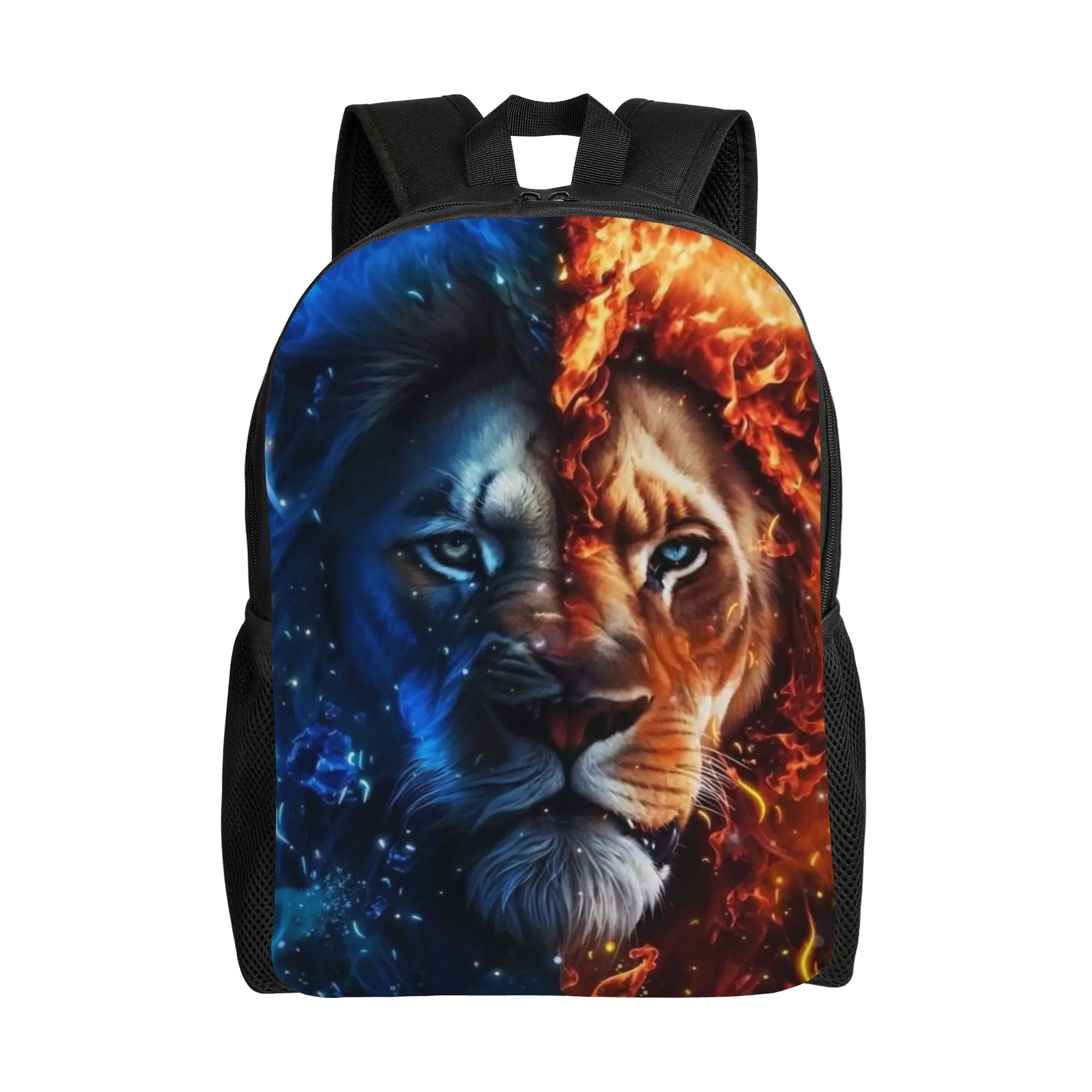College Bag Back to school season Ice Fire Lion Dual Art  Personalised Backpack