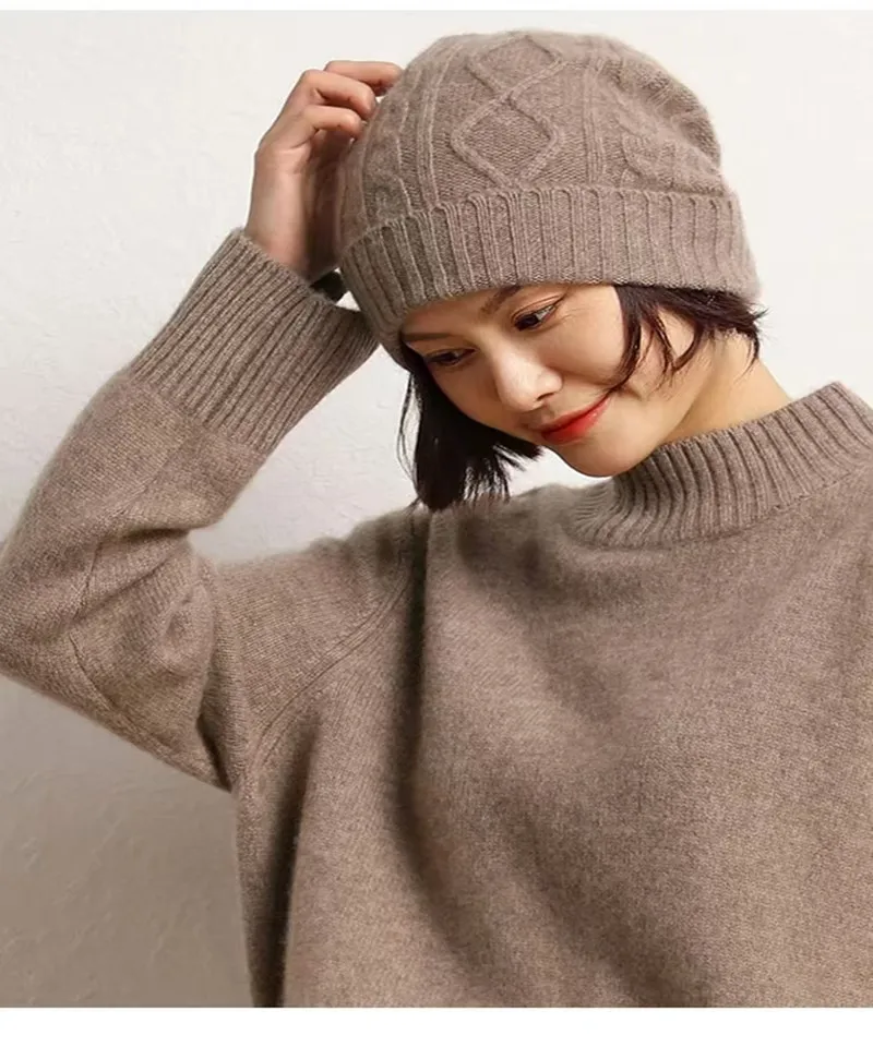 toucas-de-inverno-femininas-100-la-pura-padrao-losango-quentes-macias-luxuosas-de-cashmere-estilo-hip-hop-com-protecao-para-as-orelhas-toucas-urbanas