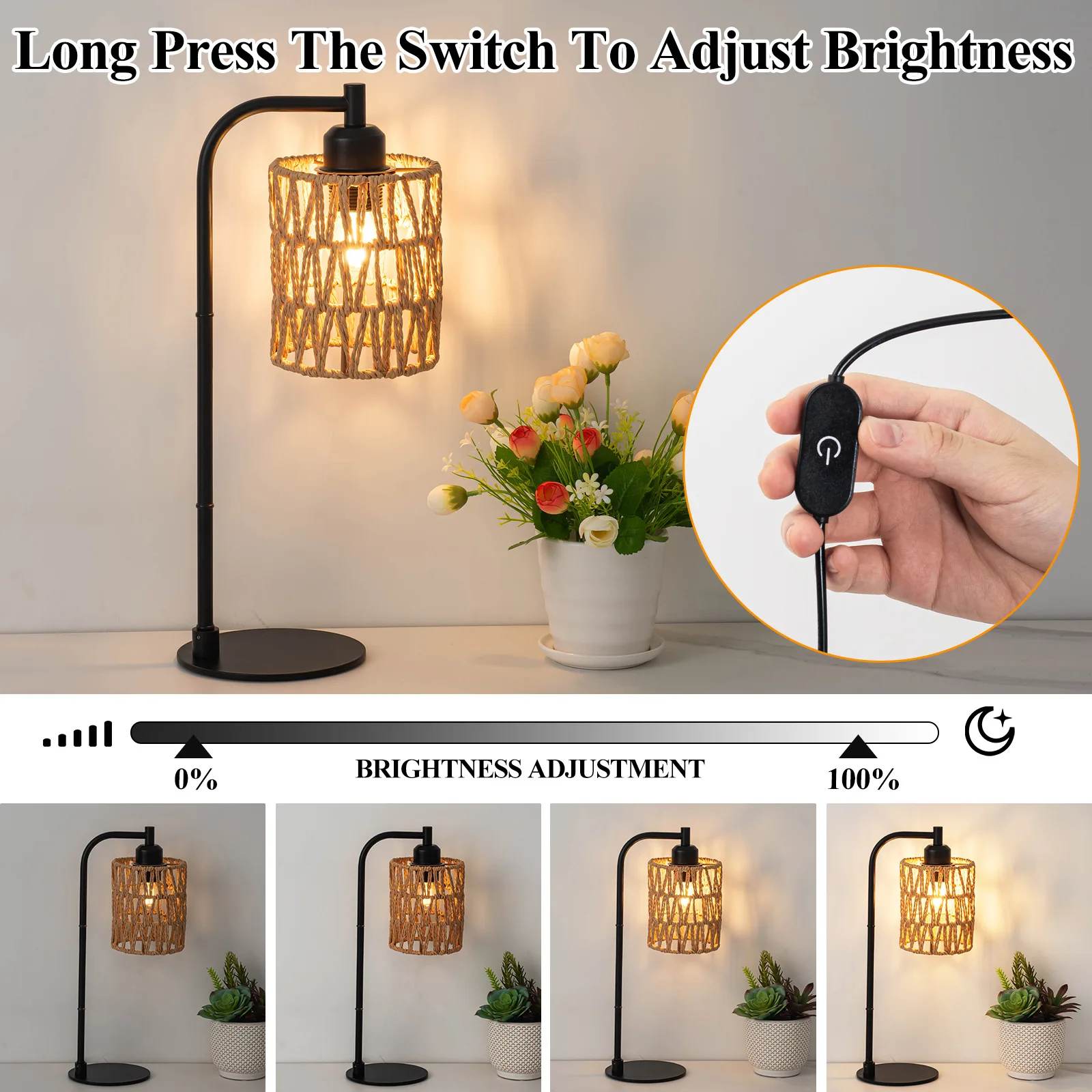 Lampu Meja Samping Tempat Tidu - Ambient Lighting Decor For Room ulasan dan harga