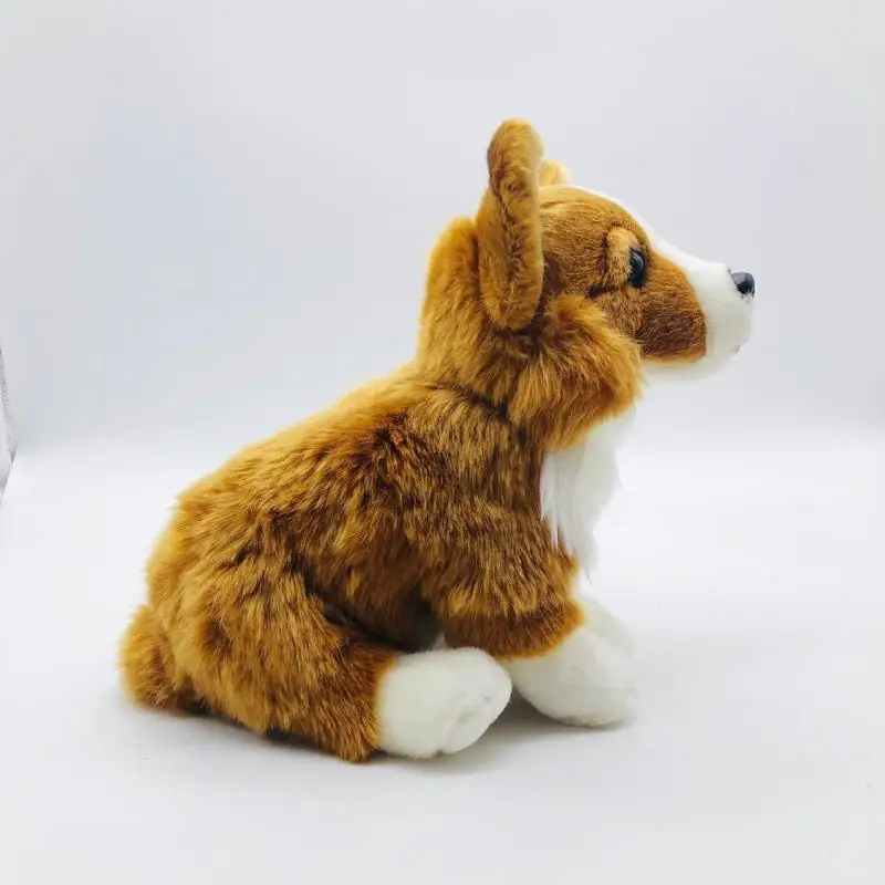 cute plush sitting dog toy lovely simulation yellow dog doll gift about 30cm