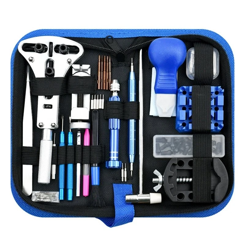 Watchmaker Band Link Accessory 212Pcs Watch Repair Tool Kit With Opener Screwdriver Pin Hammer Set Clockmaker