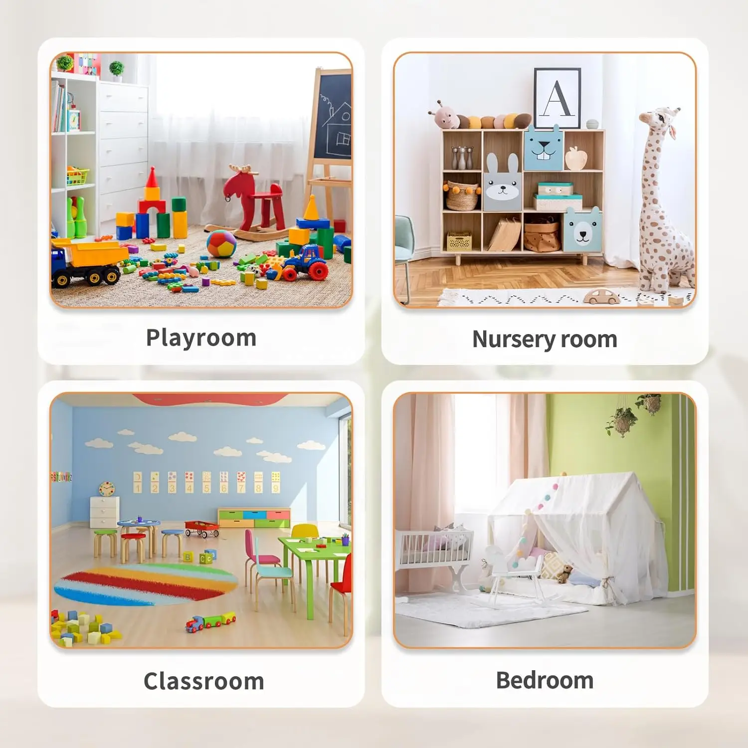 어린이 장난감 정리함, 17개의 수납함, 4단 캐슬형 수납장, 놀이방용, 그린