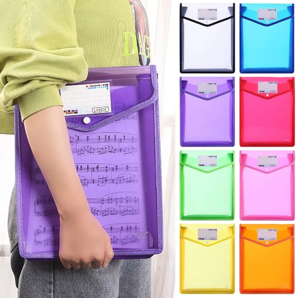 Hot Sale PVC Bag Waterproof Envelope Folder Document Bag File Organizer A5 File Folders