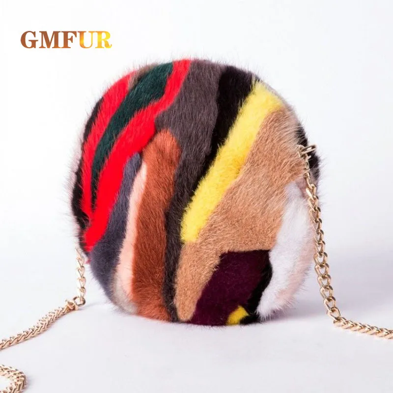 2022 New Mink Fur Messenger Bag Ladies Fashion Banquet Bag Ladies Handbag Solid Color Cosmetic Bag Travel Bag Washing Pouch