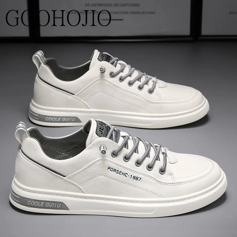 Autumn Men Casual Shoes Spring Men Sneakers Light Shoes Men Vulcanize Shoes All-match White Shoes Male Flats Lace-up Platform