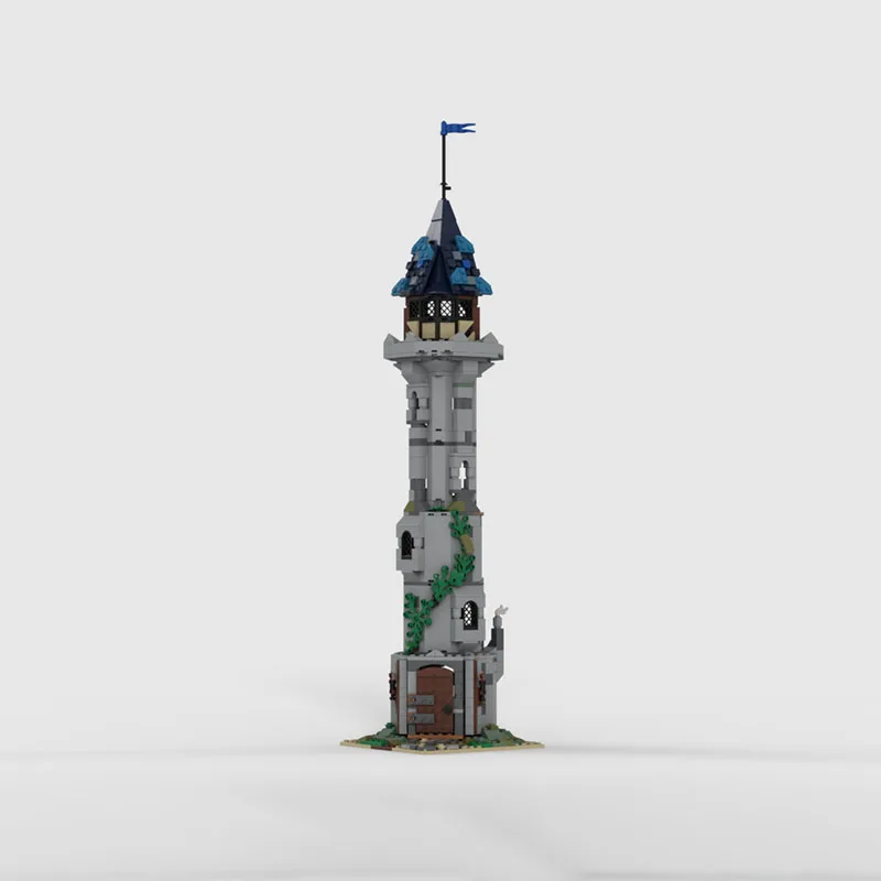 لعبة بناء MOC تمثال برج القلعة في العصور الوسطى كهدية احتفالية مناسبة لجميع المتحمسين في أعياد الميلاد