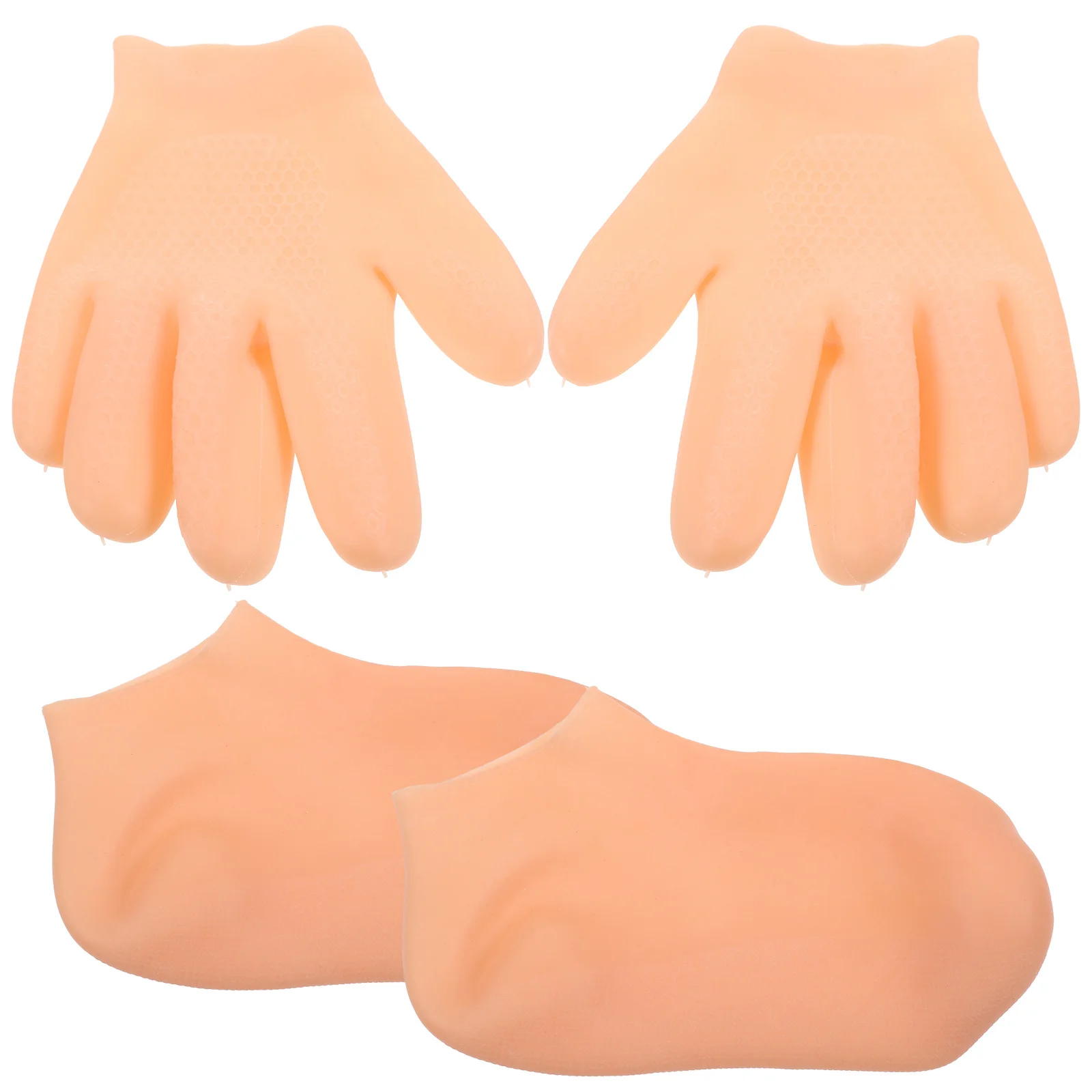 

1 set 1 Set Moisturizing Gloves Socks For Women Soft Comfortable Dry Hand Foot Care Night Treatment Lightweight Travel Use Water