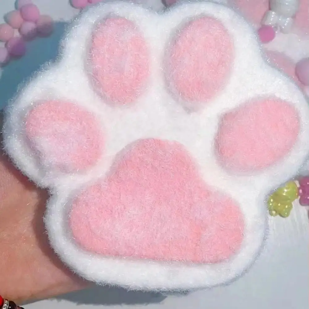 Cute Super Large Cat Paw Squeeze Toy Flocking Plush Cat Paws Cartoon Fidget Toy TPR 3D Cat Paw Pinch Toy Kids Tricky Doll