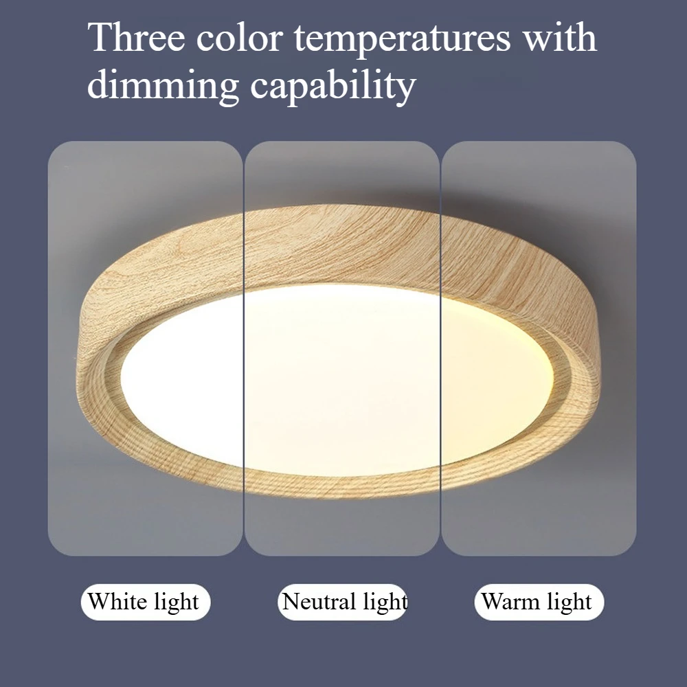 3 ألوان قابلة للتعتيم مع ضوء سقف عاكس الضوء من الأكريليك، مصباح سقف LED حديث مستدير Φ 30 سم لغرفة الأطفال في مدخل الشرفة #5