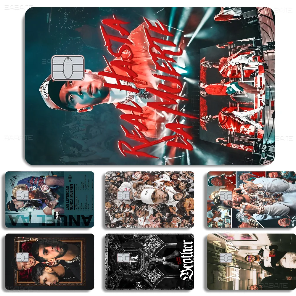 Hip Hop Rapper Anuel AA Game Anime Sticker Film Skin Cover Case For Small Large No Chip Debit Credit Card Front Side