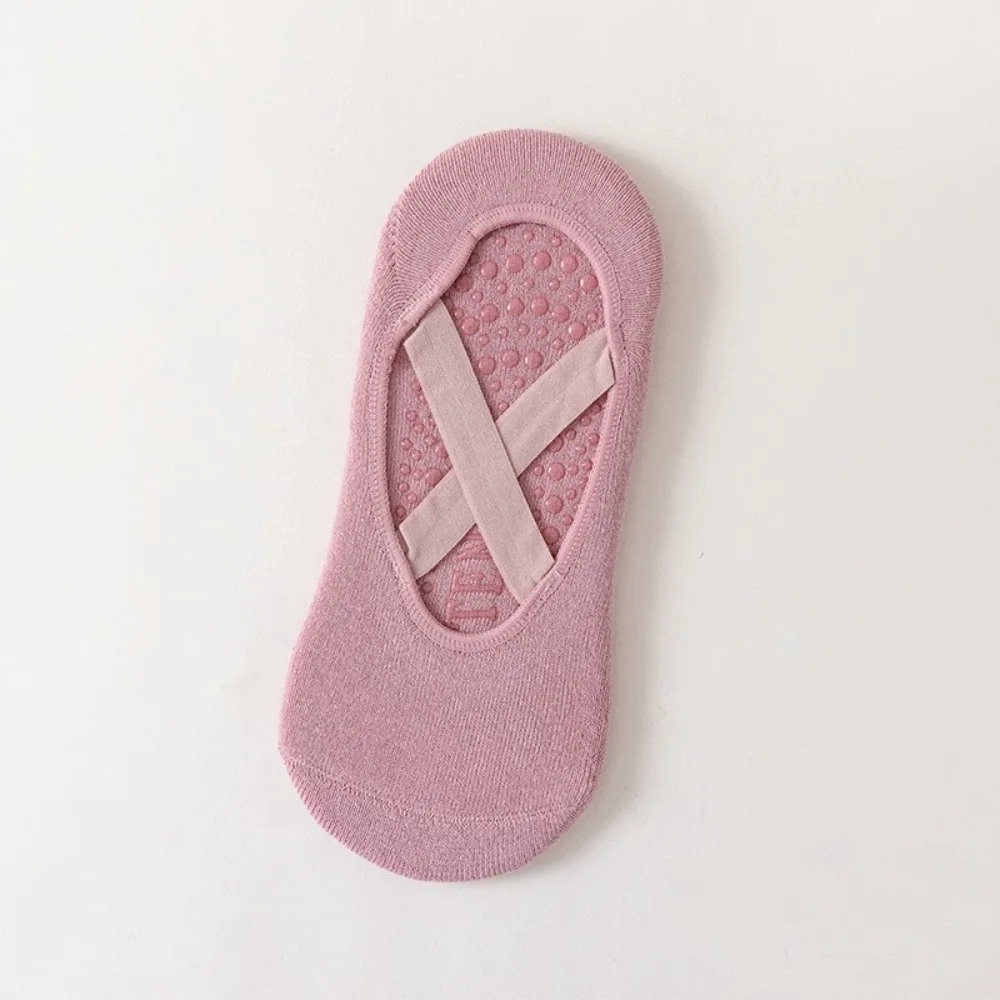 

1 пара профессиональных дышащих носков для йоги, противоскользящие хлопковые носки с открытой спиной для тренировок, однотонные женские балетные носки для пилатеса