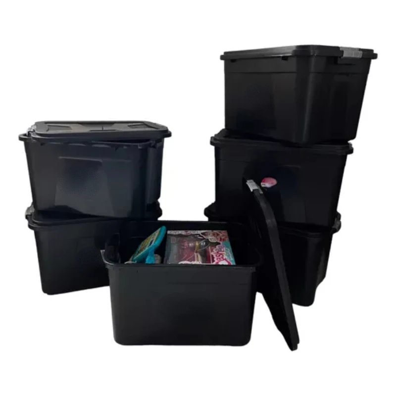 

6 Boxes Organizer Multipurpose 56 Litres Lock Boxes, Boxes and Baskets Decorative Boxes