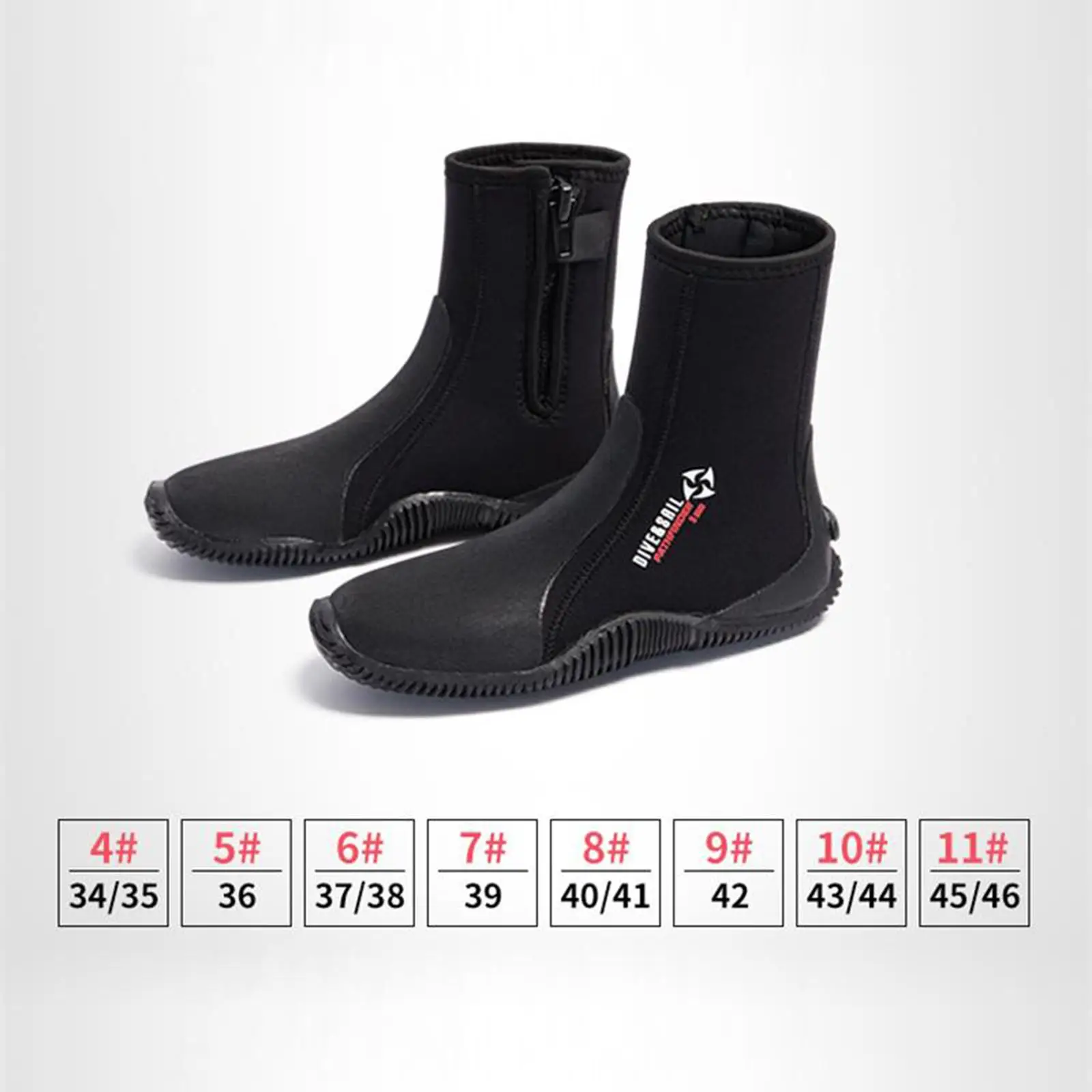 Professionelle 5mm Neopren Tauchstiefel Erwachsene Thermo Winter Neoprenanzüge Stiefel Strand Wasserschuhe für Unterwassersport Schnorcheln