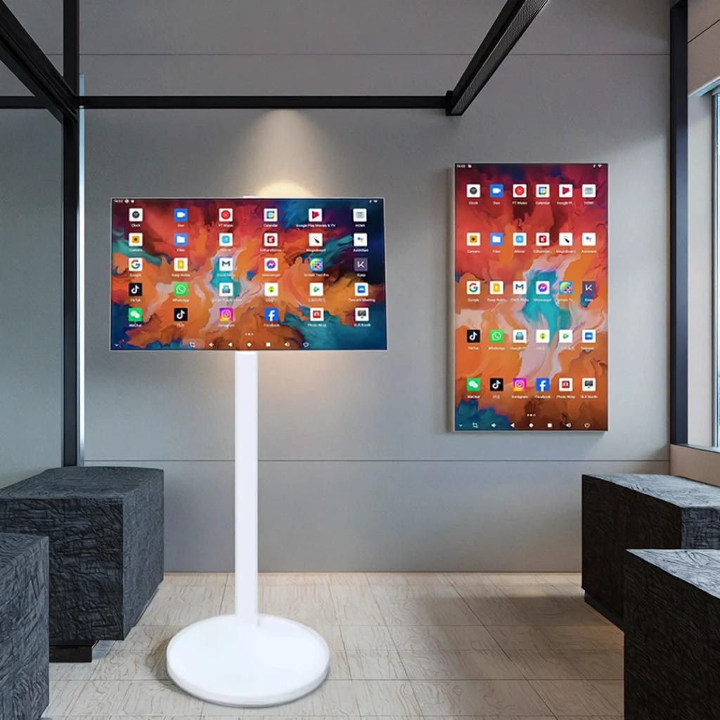 

Portable Indoor & Outdoor Smart LCD With Touch Screen WiFi Connectivity Floor Standing Display