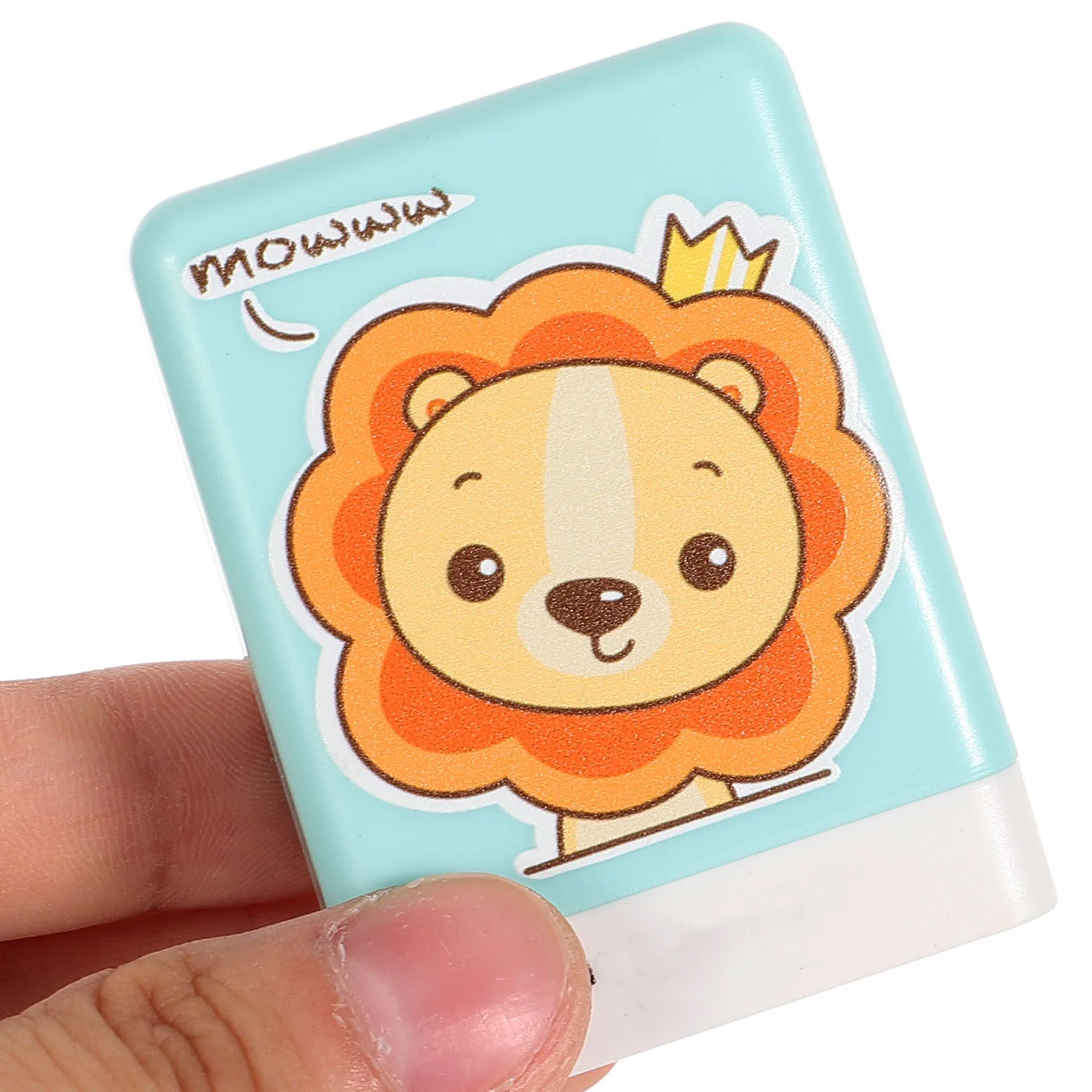 

Lovely 1PC Adorable Kids Name Stamp Cartoon Lion Design Plastic Clothing Stamp Children Safe Compact Size Fun Gift for Clothes