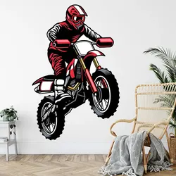 M741 Motorcycle Wall Sticker Motorcycle Racing Driver Highway Boy Room Removable Home Decor Sticker