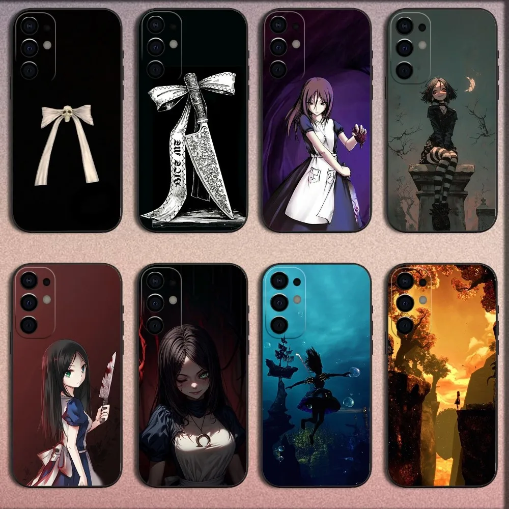 Game A-Alice Madness Returns Phone Case For Samsung S25,S24,S21,S22,S23,S30,Ultra,S20,Plus,Fe,Lite,Note,10,9,5G Black Soft Cover