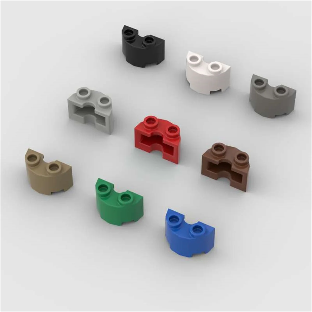 

10PCS Puzzle Particle 68013 Cylinder Building Blocks Half 1x2x1 High-Tech Bricks DIY Toy Children Birthday Gift