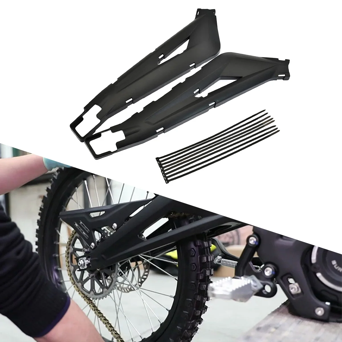 Motorcycle Accessories For Sur Ron Light Bee S/X Rear Swingarm Protector Guard Cover Dirt Bike Electric Motocross Parts