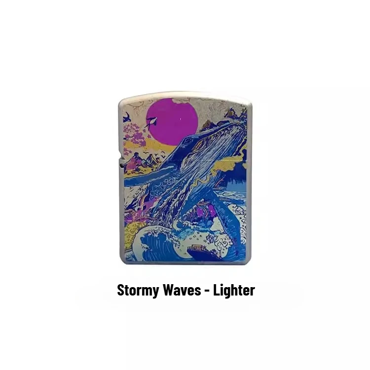 سبائك التيتانيوم عالية الجودة ضوء فاخر ولاعة الحوت موجة في الهواء الطلق بقاء الطوارئ EDC الشاعل قوي ودائم