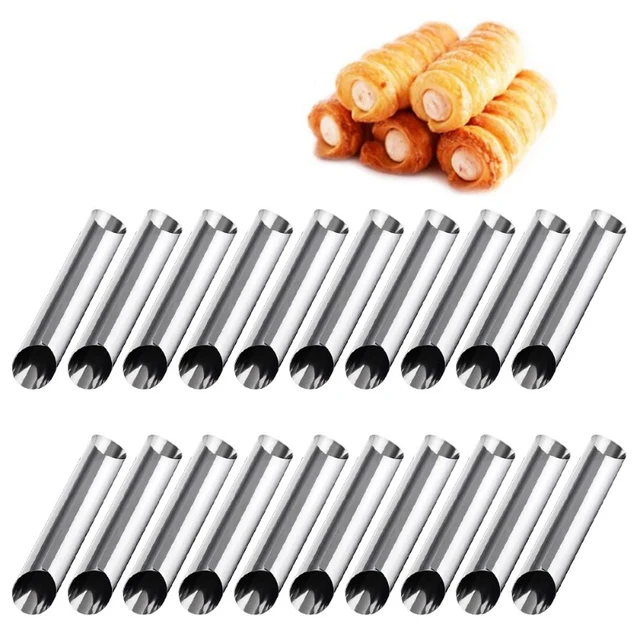 Cannoli Tubes Formy do rożków ze stali nierdzewnej Nieprzywierające formy Cannoli Stożkowa rurka Stożkowa forma do deserów Forma do pieczenia
