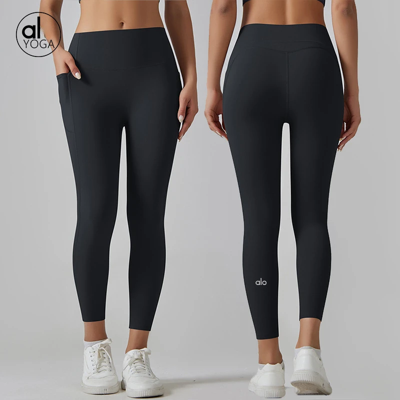 AL Yoga Tights Women's Tights Fitness High Waist Yoga Pants Hip Fitness Clothes Sports Clothes Pilates Tights