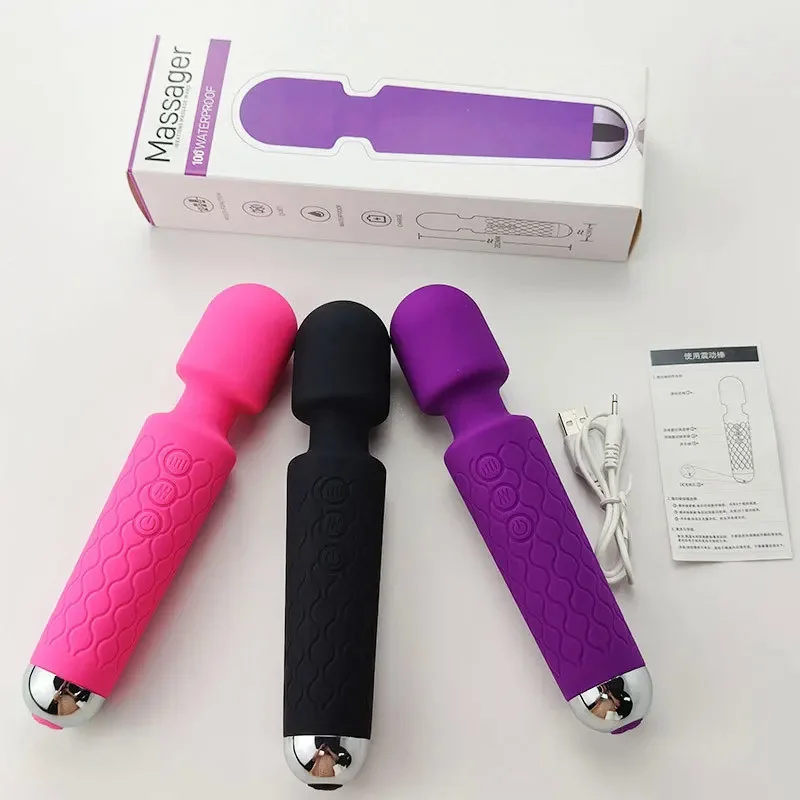 Mainan Seks Silikon Pribadi Dewasa Stimulasi Klitoris Kuat Pemijat Tongkat AV Ajaib Vibrator Masturbator Dildo untuk Wanita Wanita