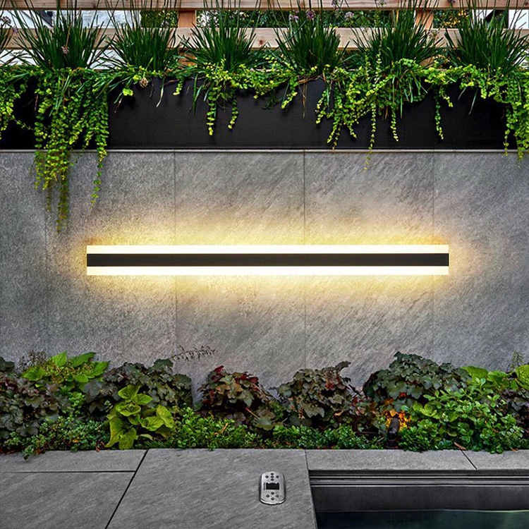 

modern fancy linear long strip led wall lamps outdoor wall light outdoor waterproof exterior wall mounted for home