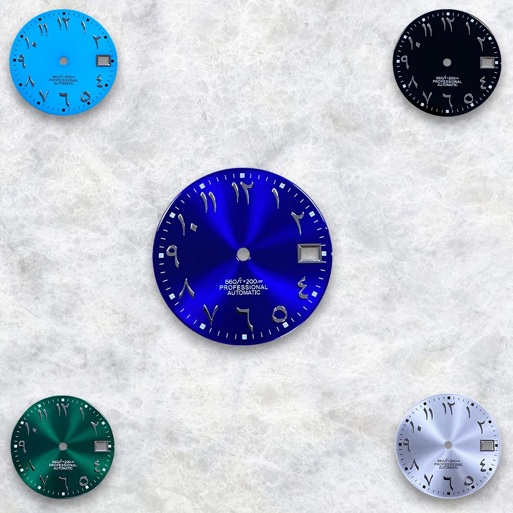 Arabic Numerals 28.5mm Dial S Logo Suitable For NH35/NH36/4R/7S Japanese Automatic Movement Watch  Modification Accessories