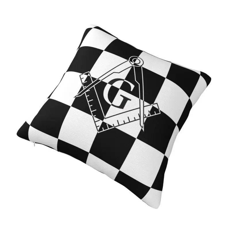Custom Freemason Symbol Throw Pillowcase Masonic Mason Freemasonry Luxury Cushion Cover Car Pillowcase