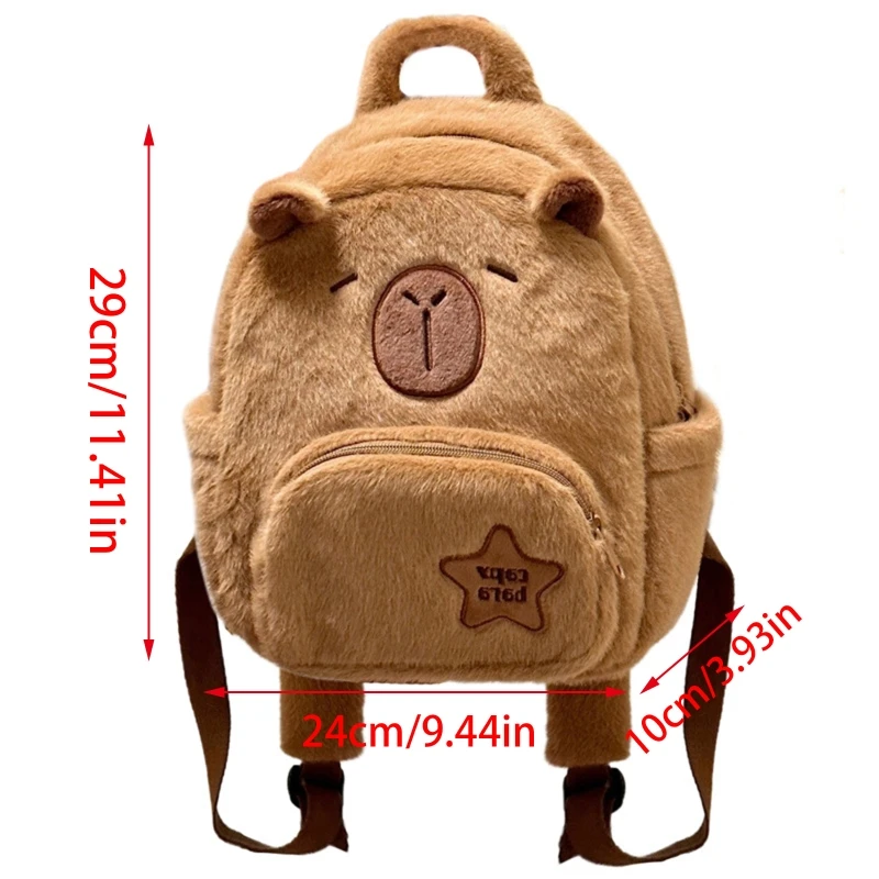 Girl Plush Capybara Backpacks Women Small Backpacks Student Schoolbag Teen Casual Backpacks Child Mini Knapsacks Bag