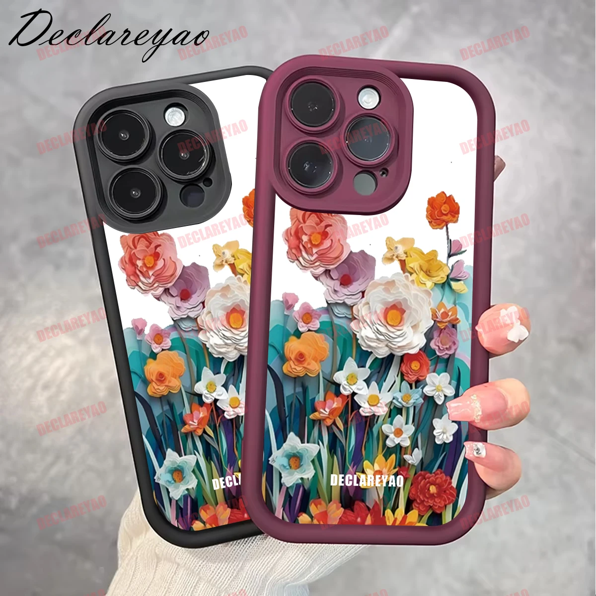 DECLAREYAO ماتي بولي يوريثان غطاء ناعم نحيف ل Realme C75 Pro نوت 8 V5 14 5 C61 7 C63 30 9 Narzo 60 Q5 13 Pl حافظة سيليكون مقاومة للصدمات
