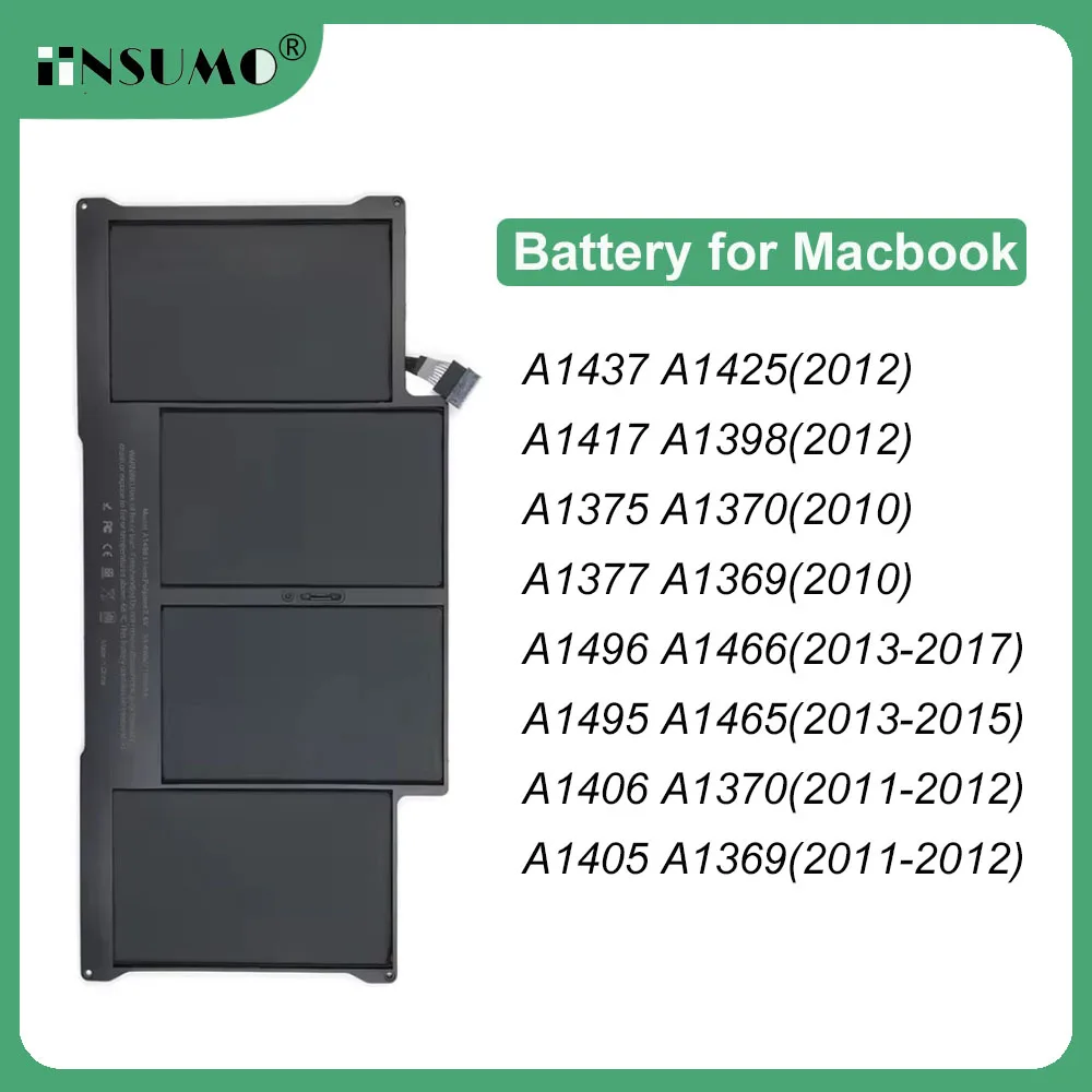Sofix Laptop Battery For Apple Macbook Air A1437 A1417 A1375 A1377 A1496 A1466(2013-2017) A1495 A1406 A1405 Battery Repair Parts