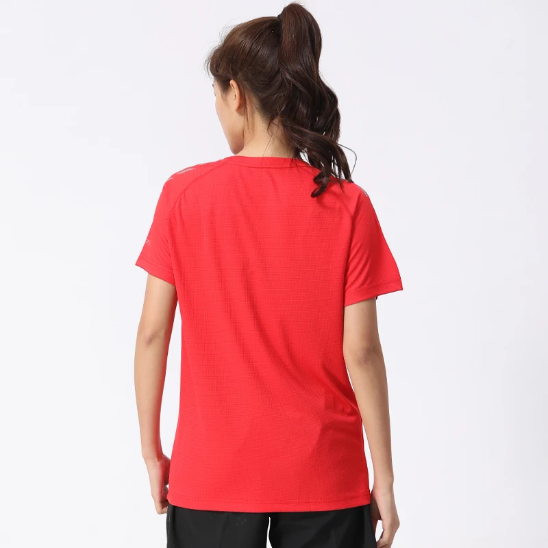 Women Sport T-shirts Quick Dry Print Running Casual Short Sleeve Loose Gym Top Breathable Workout Shirts S-4XL Female Tshirt