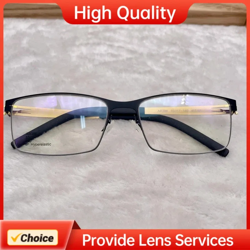 

AR386 трансграничные мужские и женские безвинтовые оправы для очков BERLIN, сталь высокого качества, стекло, полуоправа 55-17-140, 35 мм