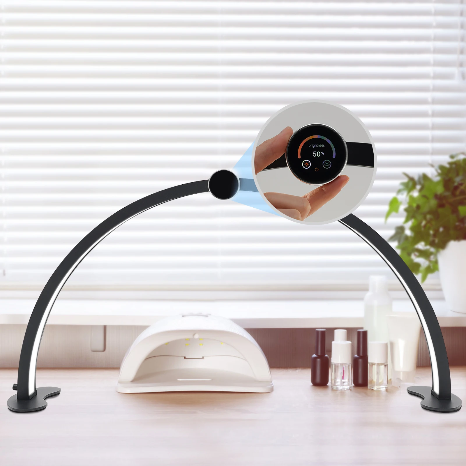 45 واط LED نصف القمر مسمار مصباح 3000 كيلو-6000 كيلو قابل للتعديل 3600LM سطوع لمسمار الفن رمش صالون تجميل ﻿ ﻿