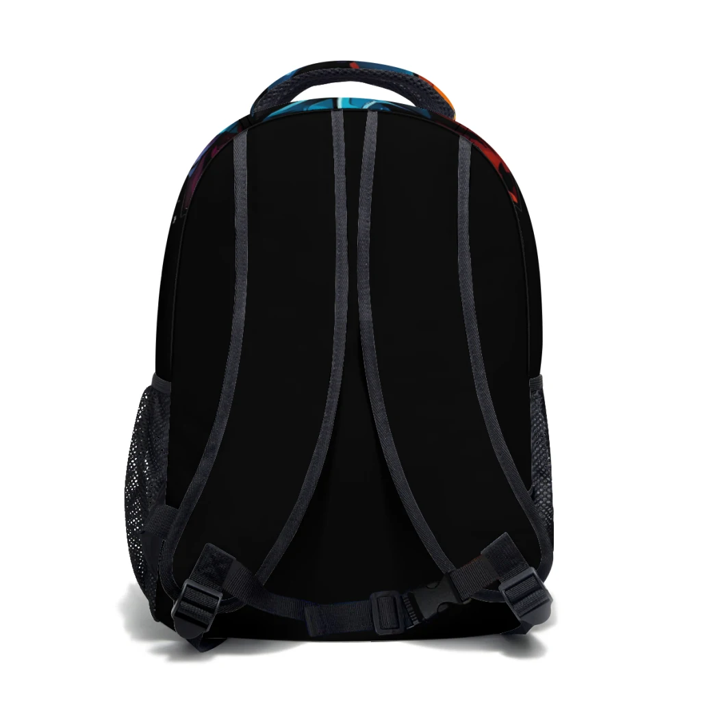 Vibrante colorido impressão mochila, vetor triângulos design, bolsa de escola padrão, elegante, novo, 17"