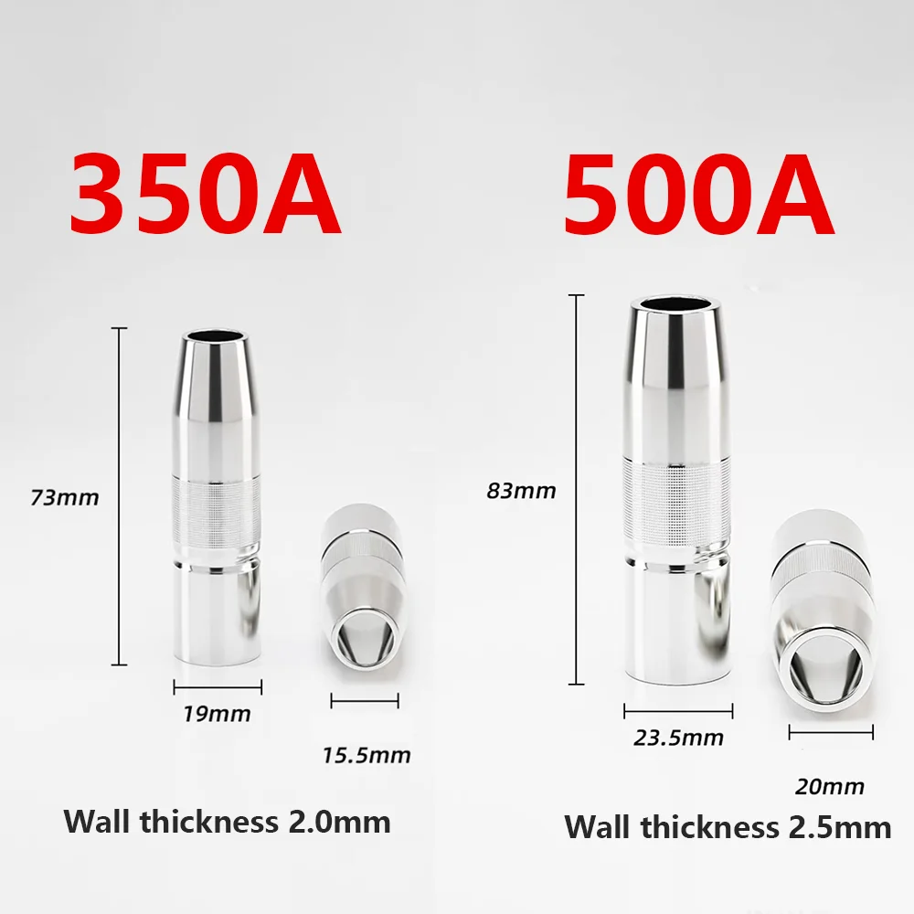Secondary Protection Welding Gun Shrink Protection Nozzle Spray Nozzle Shrink Protection Sleeve 350A 500A  Accessories