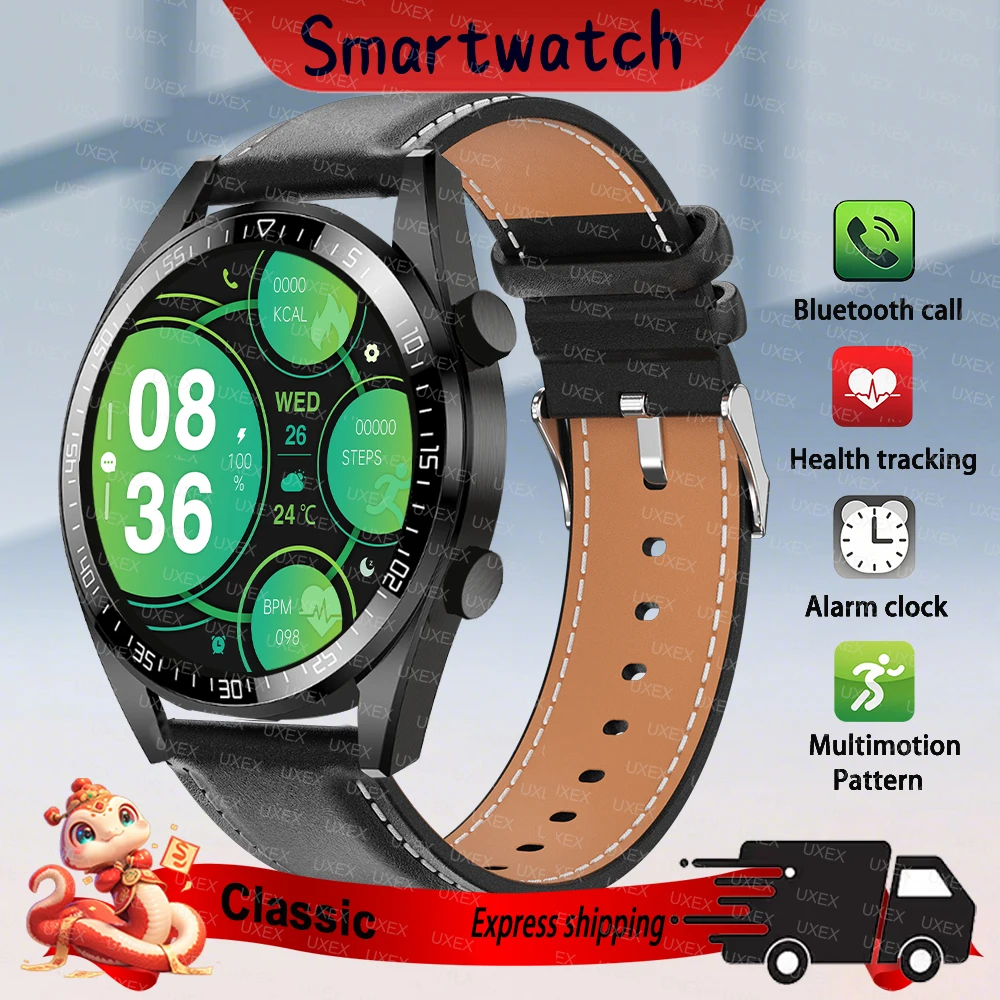 الأعمال Smartwatch ساعة Hombre الاتصال اللاسلكي النشاط المقتفي صورة مخصصة 1.52 HD ساعة هدية الكريسماس ساعة المرأة الكلاسيكية